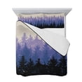 thumbnail image 7 of Fall Forest,Full Size Down Alternative Comforter,Lightweight Comforter Quilt Bedding Set with Pillow Shams Autumn Ombre Purple Black Trees Fog Mountain All Seasons Bed Comforter Duvet Insert 78"x90", 7 of 7