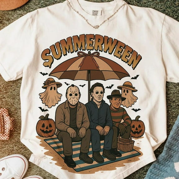 Spooky Summer Halloween T-shirt, Funny Halloween Shirt, Vintage Summer Shirt, Halloween Shirt, Halloween Shirt 160649