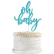Blue And Gold Baby Shower Cake