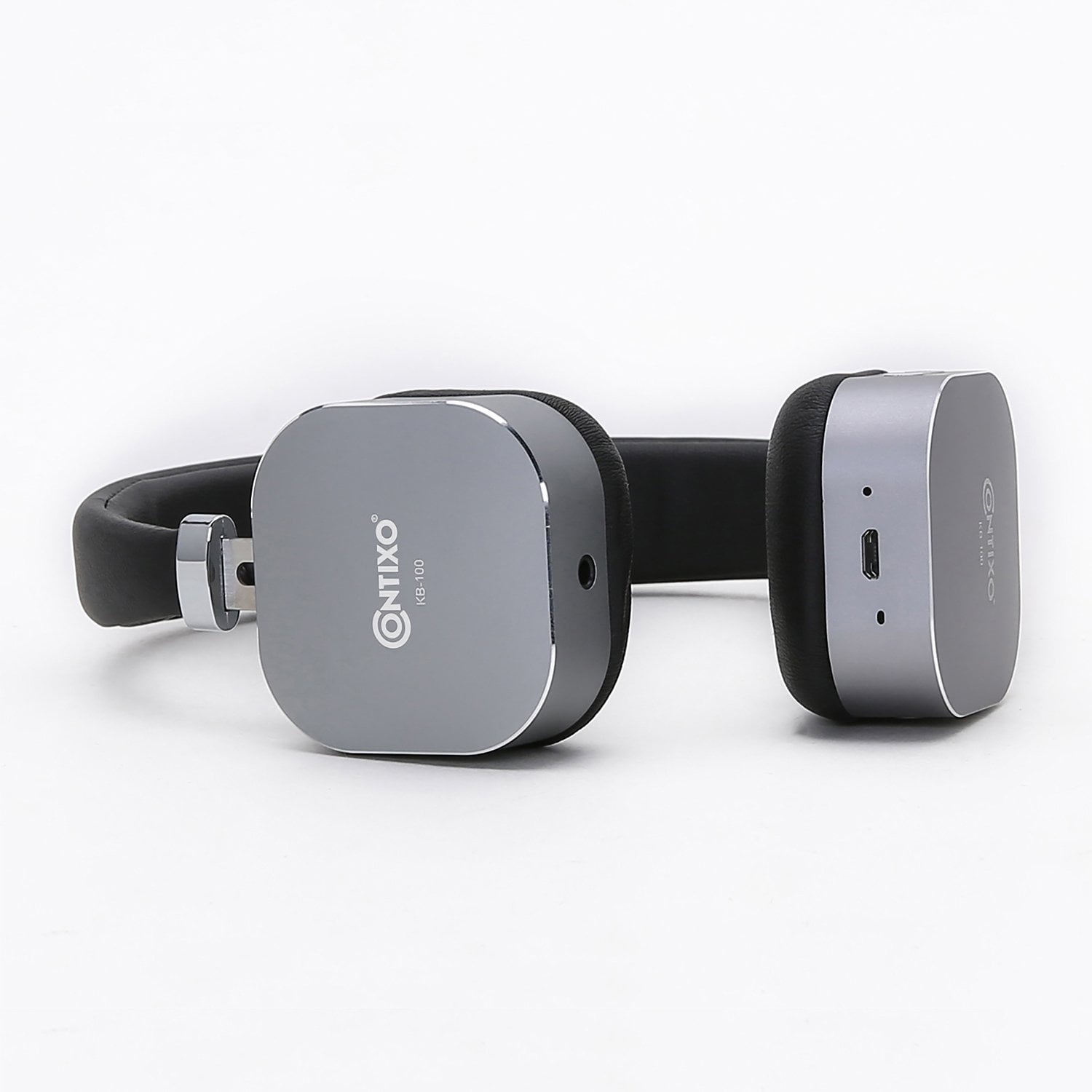 Contixo KB100 Bluetooth Kids Headphones, On-Ear/Over-Ear Wireless Headphones with 85dB Limit, Black