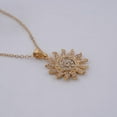 thumbnail image 3 of 14k Yellow Gold Plated 1Ct Round Cut Lab-Created Diamond Women Flower Pendant, 3 of 3