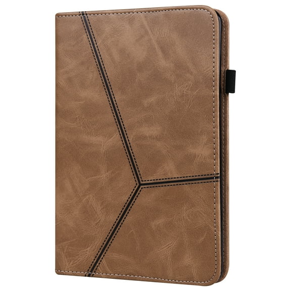 iPad 10th Generation Case 10.9 Inch 2022,TECH CIRCLE Slim Lightweight PU Leather Flip Smart Stand Wallet Cover with Hand Strap Auto Wake/Sleep Protective Folio Cover for iPad 10th Gen 2022, Brown