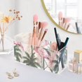 thumbnail image 5 of Flamingos and Palm Trees Acrylic Pencil Pen Holder Cup 4 Compartments Desktop Organiser 7.87"x2.78"x3.54", 5 of 7