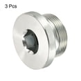 thumbnail image 3 of Uxcell M30x1.5 Internal Hex Head Pipe Fitting Plug, 3 Pack Male Thread 45# Steel Socket Plug with Sealing Ring, 3 of 5