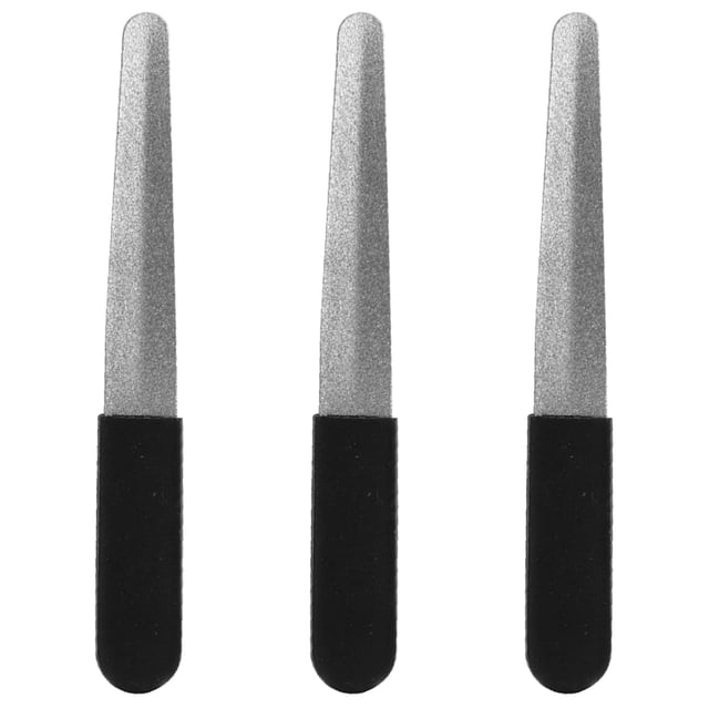 3pcs Nail Files Double Side Nail Files Stainless Steel Manicure Files Fingernail Toenail File Pedicure Tools