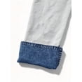 thumbnail image 5 of Women's Drop Shoulder Denim Patchwork Sweater Loose Fit Long Sleeve Knit, 5 of 5