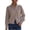 Khaki, variant on Lnmiateer Women Zip Up Chunky Knit Cropped Cardigan Long Sleeve Sweater Jacket Relaxed Fit Knit Outerwear Fall Winter Casual Daily Layering Coat