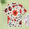 thumbnail image 4 of Ladybug Floral Print Women's T-Shirt Short Sleeve T Shirts Tops Tee Ladies Loose T, 4 of 6