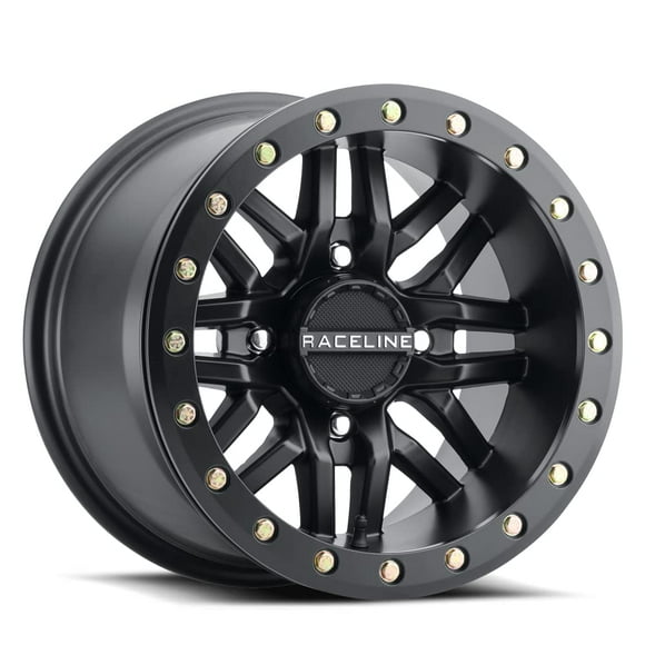 Raceline Wheels A91B RYNO UTV/ATV Wheel Black W/Black Ring 14x7" 4x137", 10 mm offset/(4.39"B/S)