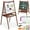 Natural wood color, variant on Furnibear Wooden Height-Adjustable Kids Art Easel (Fits Ages 3-12) - Double-Sided Magnetic Board (Dry Erase Whiteboard + Chalkboard), Smooth Burr-Free, Easy to Clean, Natural wood color