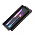 thumbnail image 1 of Juego De 2 Piezas De Vajilla De Acero Inoxidable, Juego De Caja De Regalo De Cuchillo Y Tenedor, Juego De Vajilla Pulida De Espejo, Borde Liso (color) Feliz Sencillez, 1 of 3