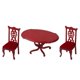 thumbnail image 3 of Mesa de comedor para casa de muñecas a escala 1/12, adorno de escena de vida, juguete para niños, accesorios para casa de muñecas rojo, 3 of 9