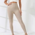 thumbnail image 7 of Yubnlvae High Waist Compression Yoga Pants - Booty Lifting Workout Leggings with Pockets - Thick Squat Proof Fitness Tights (XL-XXL) (Beige | XXL), 7 of 7