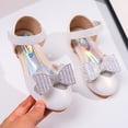 thumbnail image 2 of EnJoCho Girls Fashion Princess Shoes Star Sequin Rhinestone Bow Sandals Dancing Shoes Pearl Bling Shoes Single Kids Shoes Little Girl Stylish Party Shoes Pink, 2 of 7
