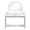 White + MDF + Rubber Wood + Tempered Glass + Rubberwood+1, variant on KAIFENG Espresso Makeup Vanity Table Touch Screen Lighted Mirror Dressing Table With Storage Drawer For Bedroom