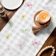 thumbnail image 3 of Gray Easter Table Runner 60 Inches, Spring Easter Bunny Eggs Floral Buffalo Plaid Bed Runner Dresser Scarves Tabletop for Indoor Outdoor Parties/Ceremony/Banquet, 13" x 60", 3 of 8