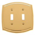 thumbnail image 1 of Baldwin Estate 4766.030.CD Colonial Double Toggle Wall Plate in Polished Brass 5.1"x5.1", 1 of 1
