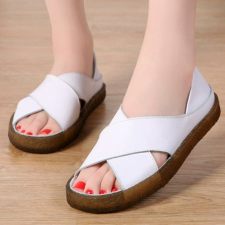 

ZHELIYO Women s sandals Non Slip House Sandal Indoor Bathroom Summer Slippers Comfort Slides Sandal Soft Sole Open Toe Slide Shoes White 7.5