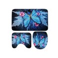 thumbnail image 3 of Maoww 3PCS/Set Toilet Seat Cover Bathroom Non-Slip Pedestal Rug Lid Cover Carpet Flannel Polyester Fiber Bath Mat, 3 of 6