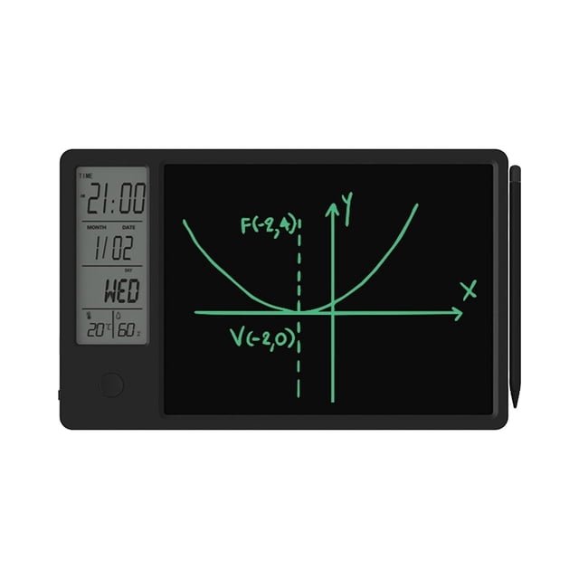 Pisexur - Tableta electrónica de 10 pulgadas con calendario, pantalla LCD con temperatura y humedad, ideal para el hogar, la oficina, el escritorio y el despertador. Electrónica para niños y organiza