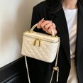 thumbnail image 3 of Rumanland Women's White Quilted Top Handle Crossbody Bag, 3 of 7