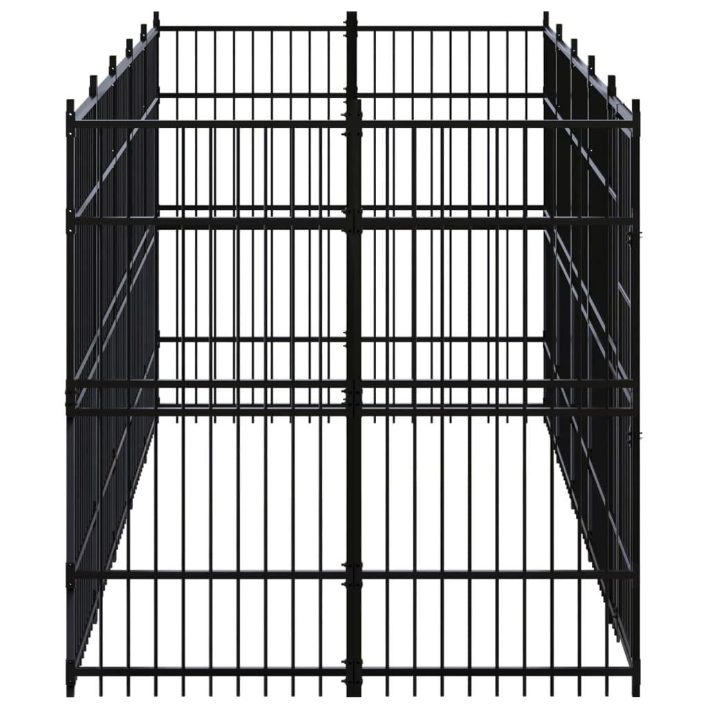 vidaXL Outdoor Dog Kennel Steel 99.2 ft²