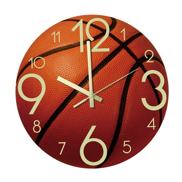 Afbreken Gevangene Afdeling Acrylic 12inch Wall Clock Hanging Watch Bedroom Clocks Decor Ornament  Basketball - Walmart.com