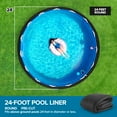 thumbnail image 2 of Above Ground Pool Liner Pad 24' Foot Round Pre-Cut Heavy Duty Outdoor Pool Pads For Above Ground Pools Black Swimming Pool Liners For Padding And Protection Thick Pool Mats To Prevent Punctures, 2 of 5