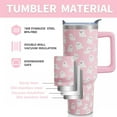 thumbnail image 3 of Halloween Ghosts 40 Oz Tumbler with Handle and Straw, Cute Spooky Stainless Steel Double Walled Vacuum Insulated Cup, Holiday Gifts for Women Girls, 3 of 6