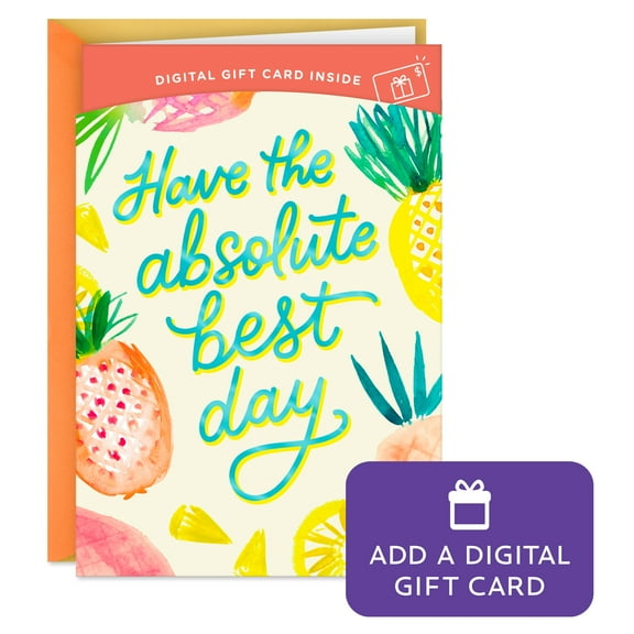 Hallmark Gift Card Greeting Birthday Card for Her (Have The Best Day)