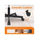 thumbnail image 2 of Silla de Oficina Ergonómica sin Brazos con Respaldo Medio, Tiene Ruedas, Asiento Ancho con Patas Cruzadas, Tocador Giratorio Ajustable de 360°, Acolchado de Tela (Blanco) (Blanco), 2 of 4