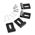 thumbnail image 1 of DOLITY 4 Pieces Stainless Steel Mirror Clips Heavy Retainer Clips for Wall Mounting Black L, 1 of 9