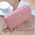 thumbnail image 2 of Double Zipper Long Clutch Wallet Fashion Smartphone Wallet Wristlet Zip Wallet, 2 of 10