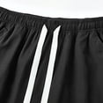 thumbnail image 5 of Jalioing Mens Quick Dry Sport Shorts Solid Color Lightweight Drawstring Elastic Waist Athletic Shorts Casual Workout Shorts, 5 of 8