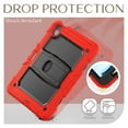 thumbnail image 6 of Rugged Case For Apple iPad Air 11 (2024) – 3-Layer Protection Shockproof Stand Cover with Screen Protector, Adjustable Stand, Shoulder Strap, & Pencil Holder -- Red, 6 of 10