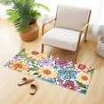 thumbnail image 4 of Bath Mat Soft Plush Non-Slip Absorbent Bathroom Rugs 39"x20" Vibrant Colorful Blooming Flowers, 4 of 8