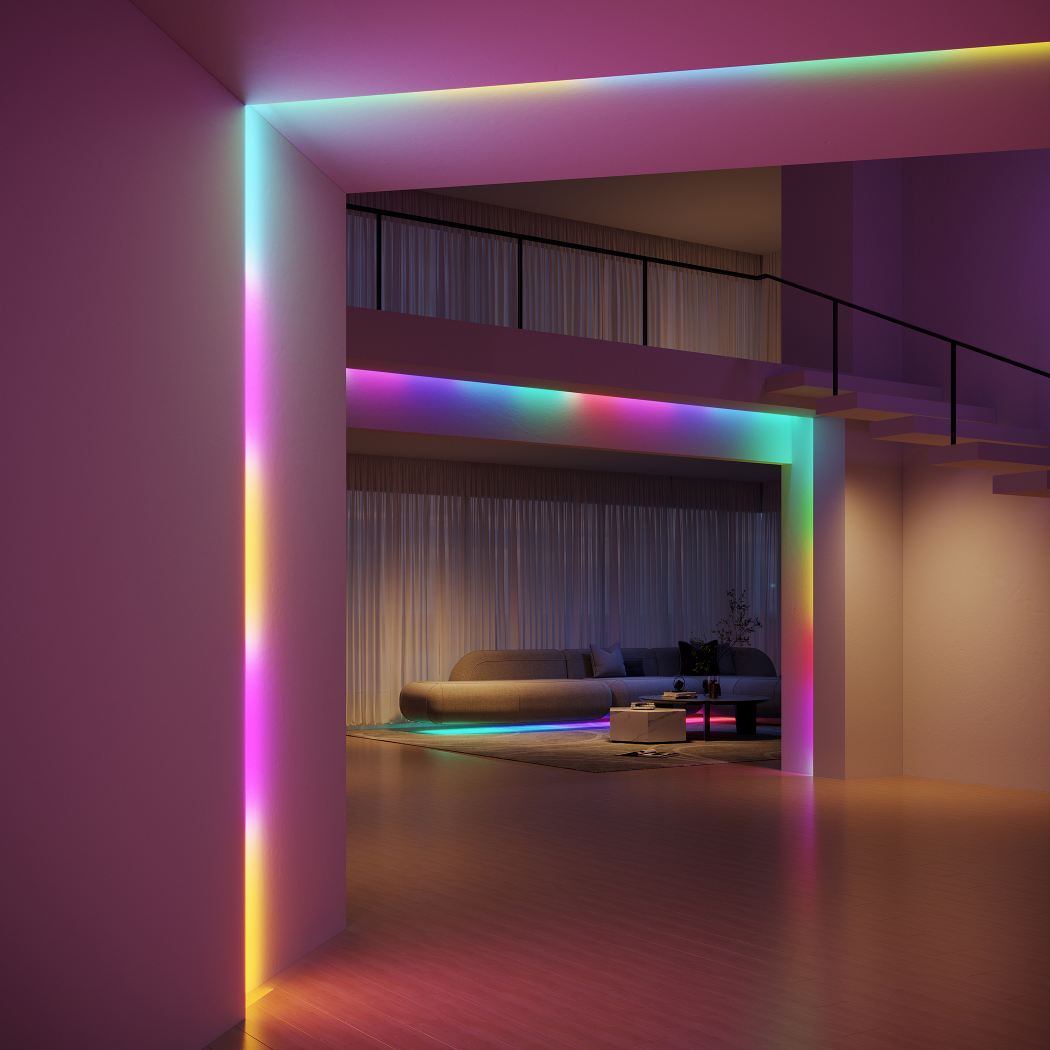 Govee 24.6ft Wi-Fi RGBIC LED Strip Light with Voice Control photo 5