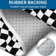 thumbnail image 4 of Black and White Wavy Checkerboard Pattern Bathroom Rugs Sets 3 Piece,Toilet Cover Set,Absorbent Non Slip Bathroom Mats Sets with U-Shaped Contour Rug Toilet Rug Set, 4 of 5