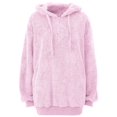 thumbnail image 2 of Womens Oversized Warm Double Fuzzy Hoodies Casual Loose Pullover Hooded Sweatshirt Outwear, 2 of 9