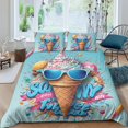 thumbnail image 1 of 3D Ice Cream Printed Comforter Cover Set Children Adult Unique Design Bedding Set Bedroom Decor,Twin (68"x86"), 1 of 5