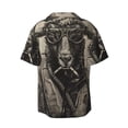 thumbnail image 2 of Fotbe Vintage Ram Pilot print Short Sleeve Button Down Shirts for Men Casual Summer Beach Wrinkle Free Shirt-3X-Large, 2 of 7