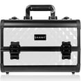 thumbnail image 2 of SHANY Premier Fantasy Professional Makeup Train Case Cosmetic Box Portable Makeup Case Organizer Jewelry storage with Locks , 3 Trays , Makeup Brush Holder and Cosmetics Mirror - Snow White, 2 of 5