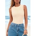 thumbnail image 3 of PRETTYGARDEN Tank Top for Women Summer Casual Sleeveless Ribbed Slim Fitted Basic Tee Shirts Spring Fashion Y2k Clothes, 3 of 10