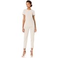 thumbnail image 2 of Anne Klein Womens Side Ruched Basic T-Shirt, Beige, XX-Small, 2 of 4