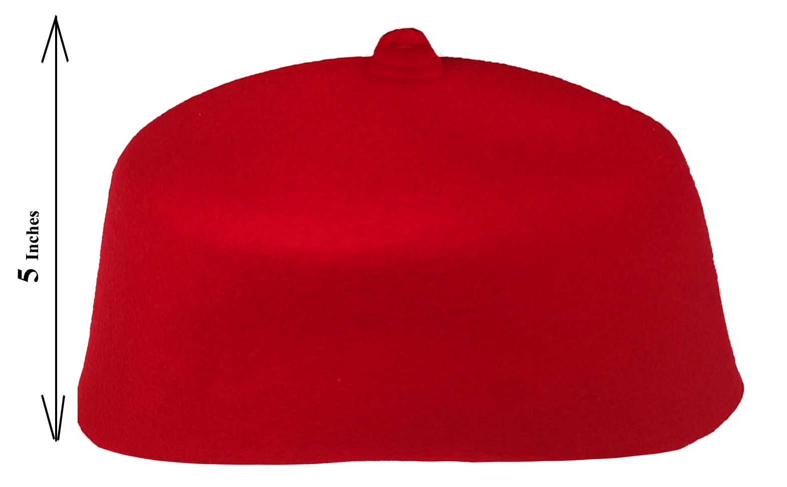 Red Wool Fez Hat for Men – Soft Felt Igbo Cap | Traditional African Hat Kufi