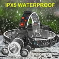thumbnail image 4 of Headlamp Rechargeable, Head Lamp 6000 Lumen Super Bright LED Head Light, 4 Modes Waterproof Head Flashlight for Adults Outdoor Camping Running Cycling, 4 of 6