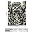 thumbnail image 3 of FCXZI Owl Floral Motifs Cozy Flannel Blanket for All Seasons 40x50in, 3 of 7