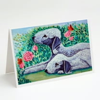 Caroline's Treasures Bedlington Terrier Greeting Cards with Envelopes, 5" x 7" (8 Count)
