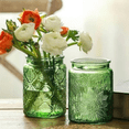 thumbnail image 2 of Green Glass Canister, Candy Jar with Lid, 23.7 FL OZ Vintage Colored Mason Jars for Kitchen D rative Jar for Coffee Tea Candy Cookies, Cute Jars (Green, 1 Pack), 2 of 6
