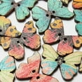 thumbnail image 6 of 150Pcs 2 Holes Wooden Button Sewing Scrapbooking DIY Craft, 50Pcs Mixed Butterfly & 100Pcs Colorful Animal Cat, 6 of 7